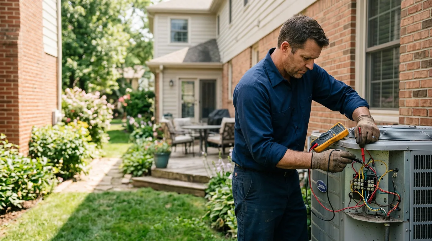 HVAC technician working near Fisher, WV